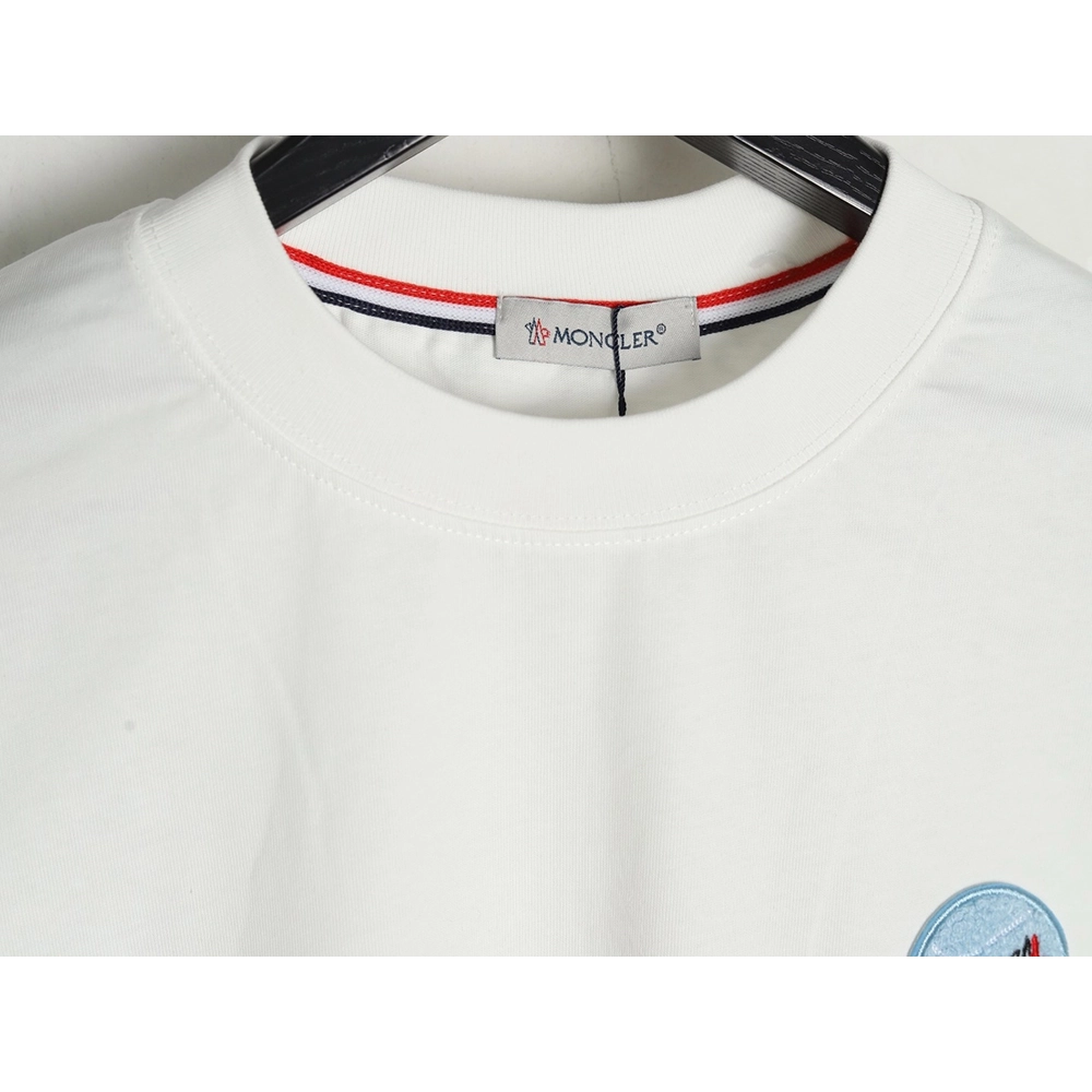 Moncler Towel Embroidered Signature Logo Short Sleeve T-shirt,Moncler