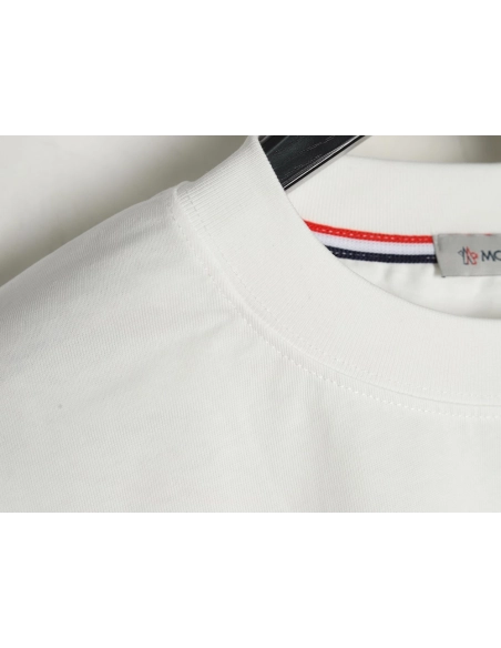 Moncler Towel Embroidered Signature Logo Short Sleeve T-shirt,Moncler