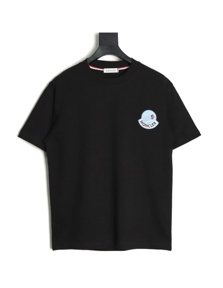 Moncler Towel Embroidered Signature Logo Short Sleeve T-shirt TSK1,Moncler