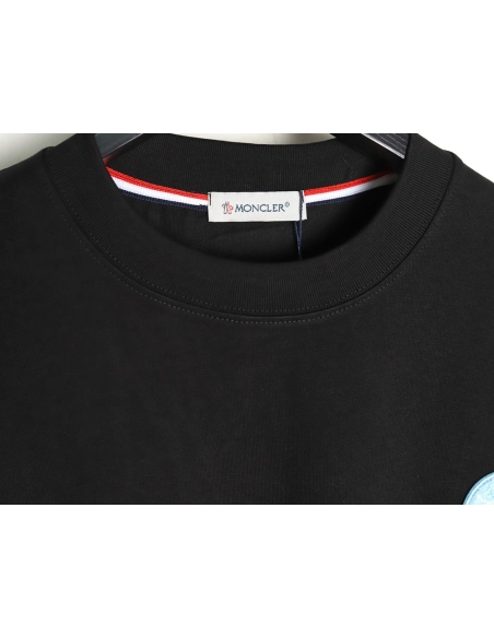 Moncler Towel Embroidered Signature Logo Short Sleeve T-shirt TSK1,Moncler