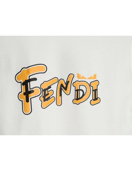 Fendi Overlapping Letters Small Eyes Short Sleeve T-shirt,Fendi