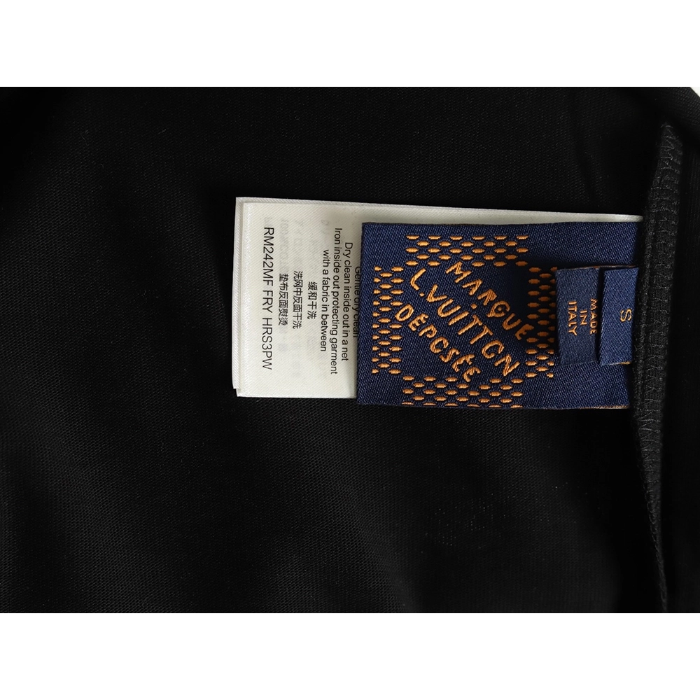 Louis Vuitton tricolor beaded embroidered short-sleeved T-shirt TSK2,Louis Vuitton