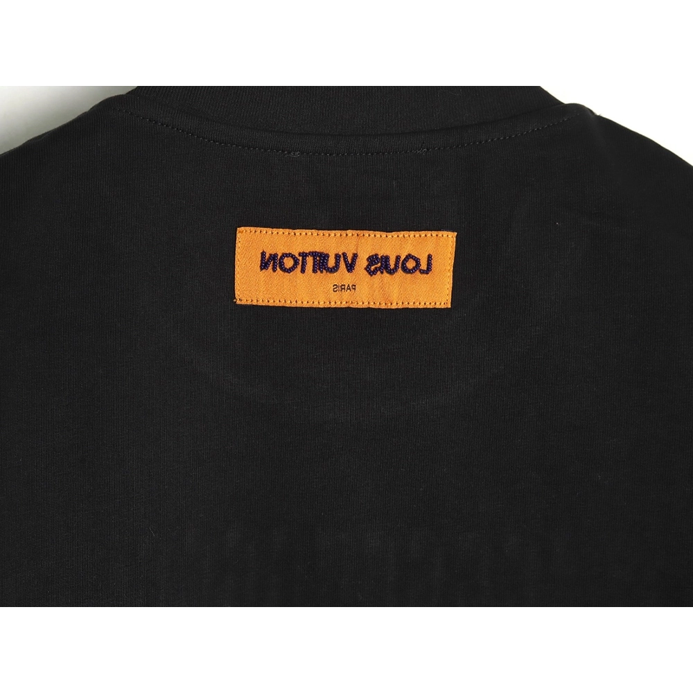 Louis Vuitton tricolor beaded embroidered short-sleeved T-shirt TSK2,Louis Vuitton