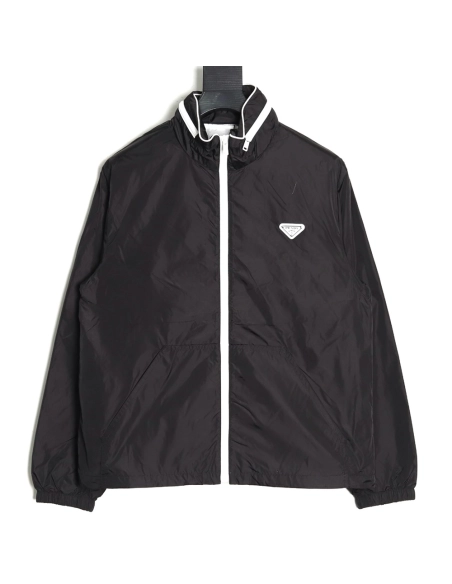 Prada White Zipper Camping Hooded Jacket,Prada