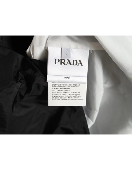 Prada White Zipper Camping Hooded Jacket,Prada