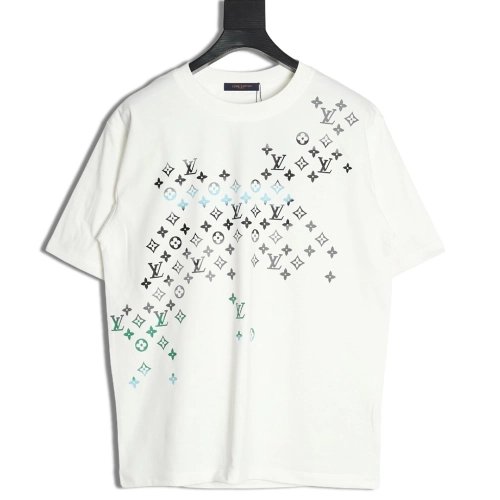 Louis Vuitton Gradient Digital Print Short Sleeve T-shirt,Louis Vuitton