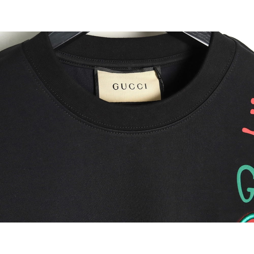 Gucci shoulder contrast logo tassel embroidered short sleeve T-shirt TSK1,Gucci