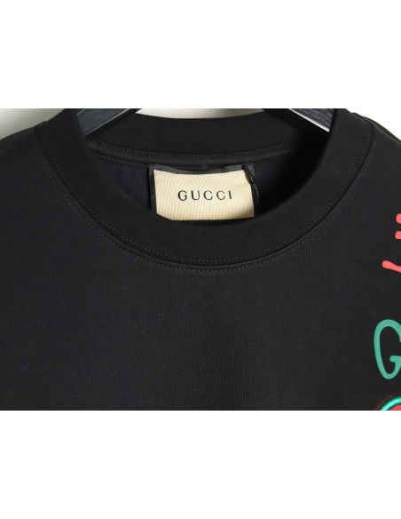 Gucci shoulder contrast logo tassel embroidered short sleeve T-shirt TSK1,Gucci
