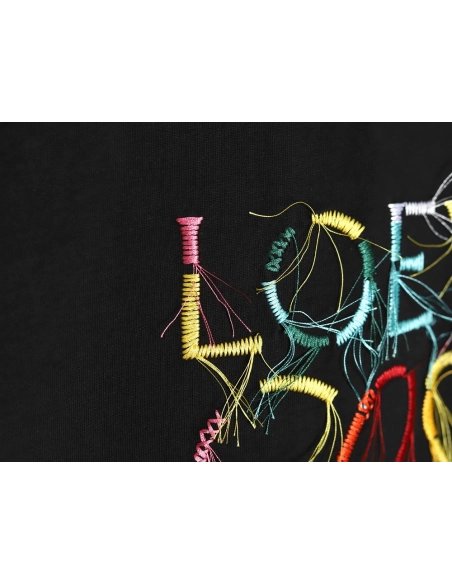 Loewe Colorful Tassel Embroidered Short Sleeve T-shirt TSK1,Loewe