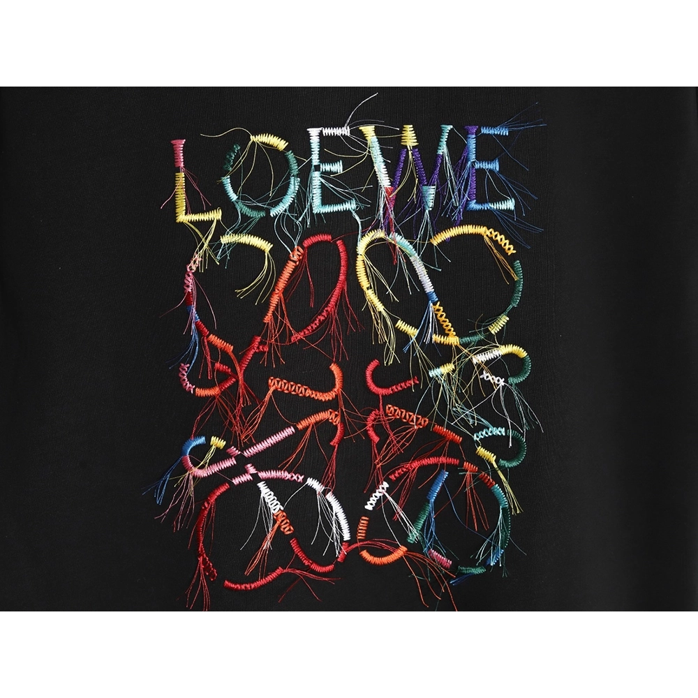 Loewe Colorful Tassel Embroidered Short Sleeve T-shirt TSK1,Loewe