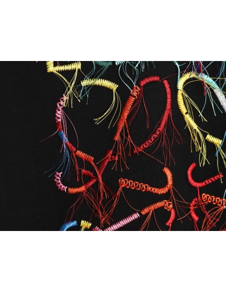 Loewe Colorful Tassel Embroidered Short Sleeve T-shirt TSK1,Loewe