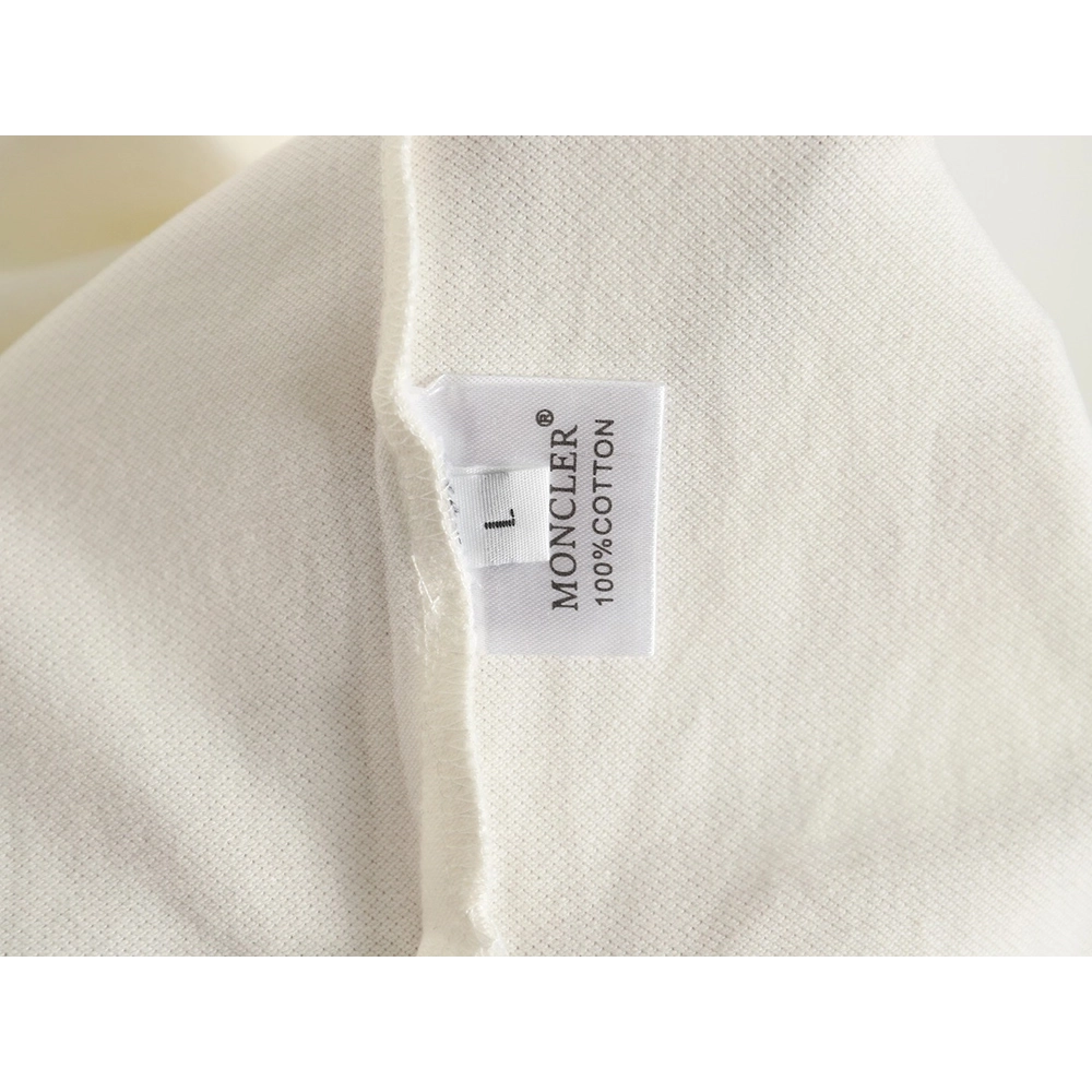 Moncler Running Man Embroidered Badge Short Sleeve Polo Shirt,Moncler