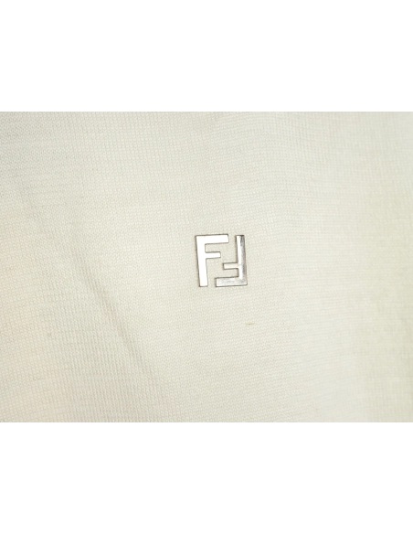 Fendi Hardware Double F Logo Short Sleeve T-Shirt,Fendi