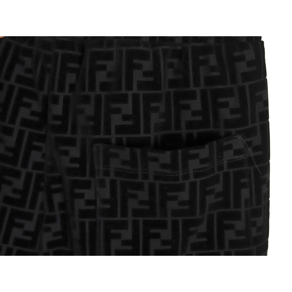 Fendi FF all over print flocked shorts,Fendi