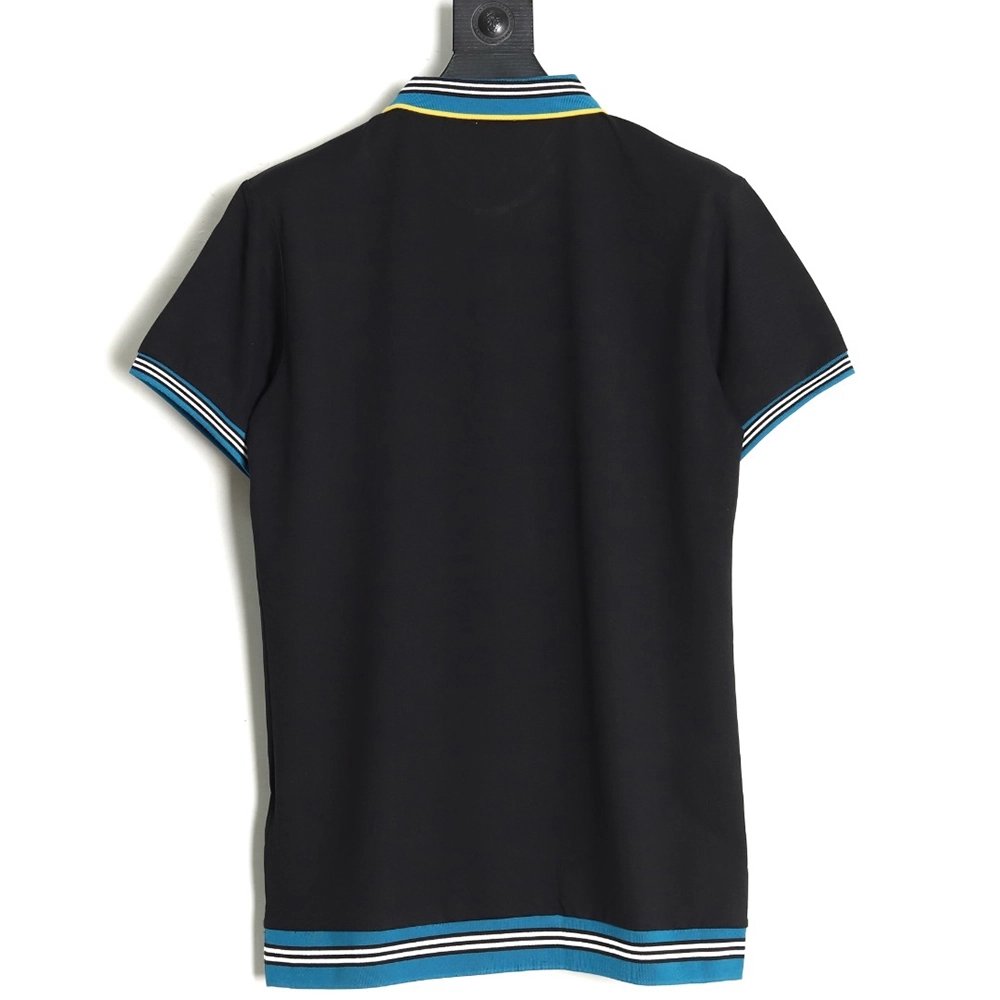 Burberry Striped Threaded Polo Short Sleeve TSK1,Burberry