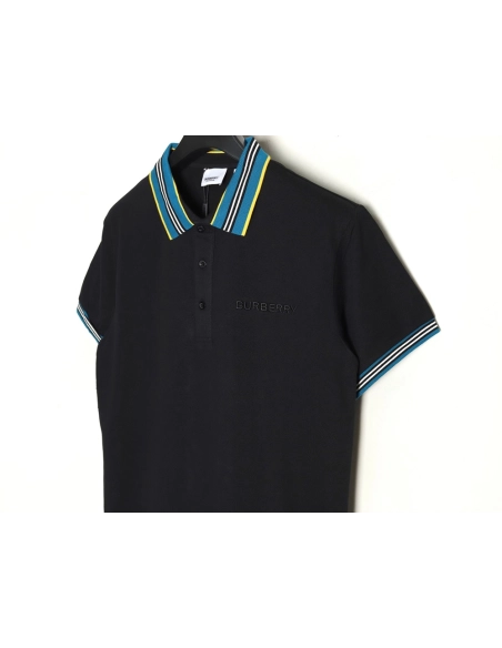 Burberry Striped Threaded Polo Short Sleeve TSK1,Burberry