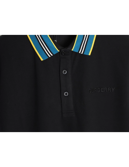 Burberry Striped Threaded Polo Short Sleeve TSK1,Burberry