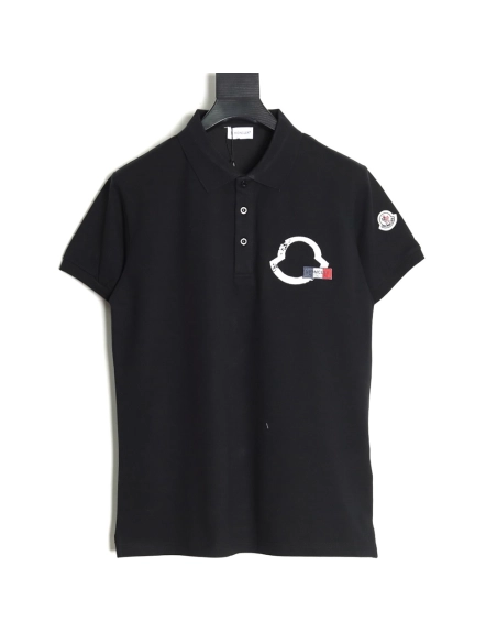 Moncler Chest Embroidered Logo Polo Short Sleeve TSK1,Moncler