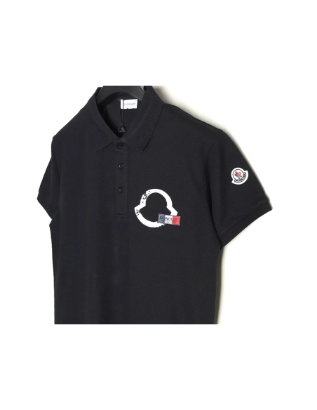 Moncler Chest Embroidered Logo Polo Short Sleeve TSK1,Moncler