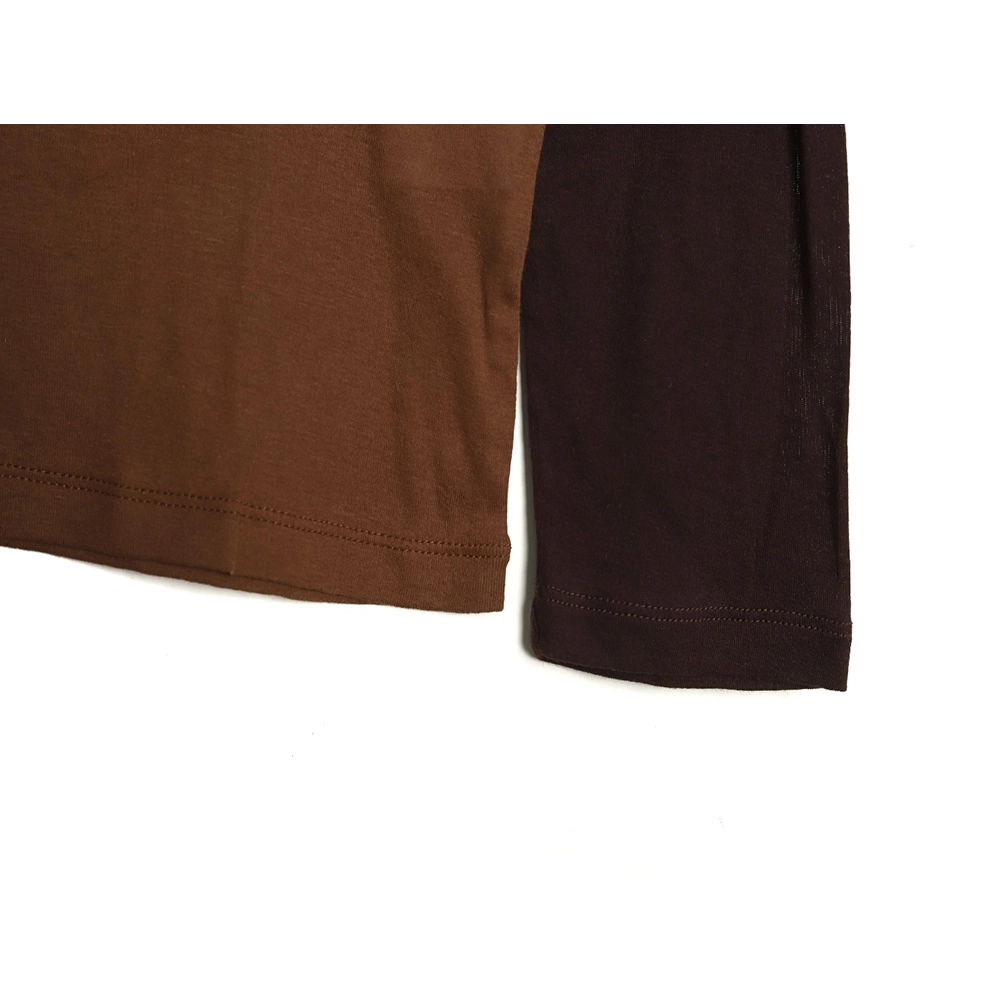 Miu Miu raglan sleeve contrast patchwork long sleeve T-shirt,Miu Miu