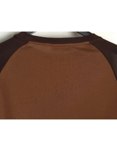 Miu Miu raglan sleeve contrast patchwork long sleeve T-shirt,Miu Miu