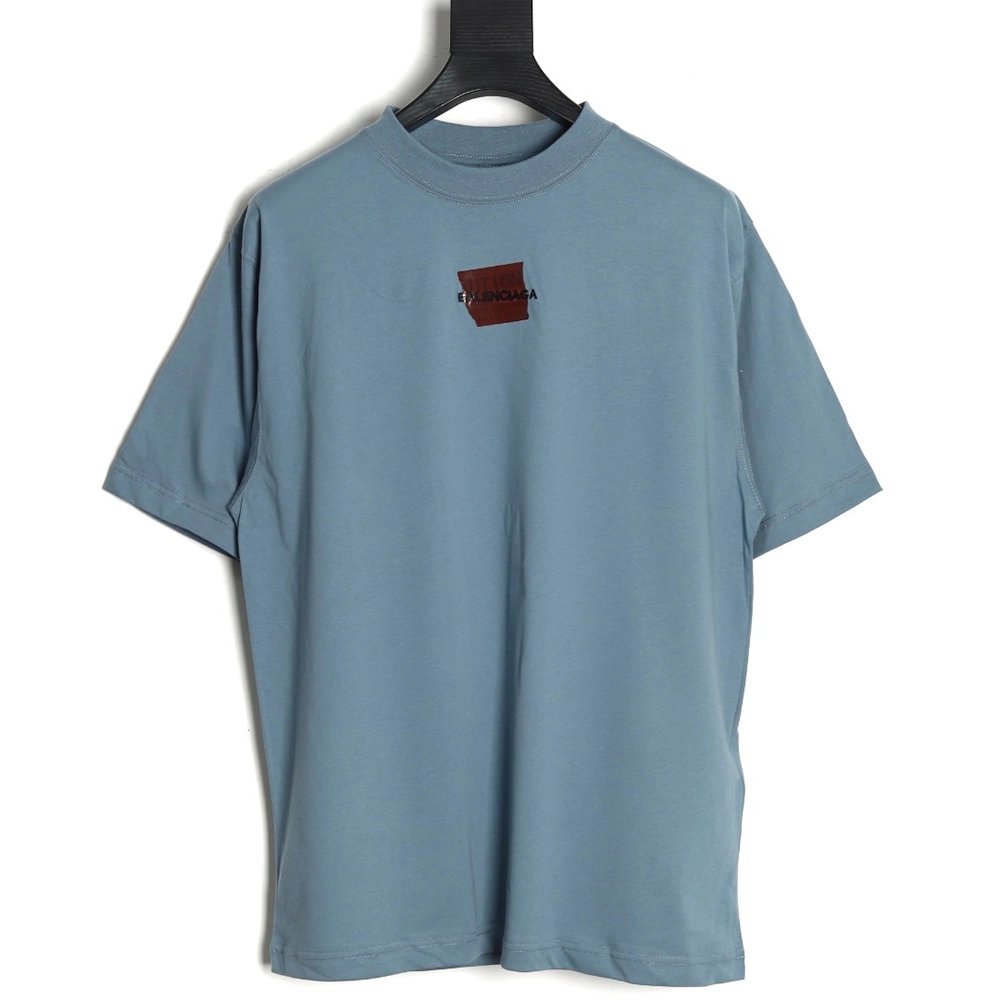 Balenciaga Masking Paper Red Tape Short Sleeve T-Shirt,Balenciaga