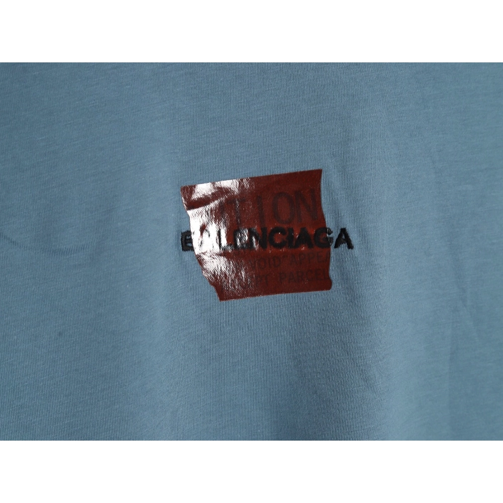 Balenciaga Masking Paper Red Tape Short Sleeve T-Shirt,Balenciaga