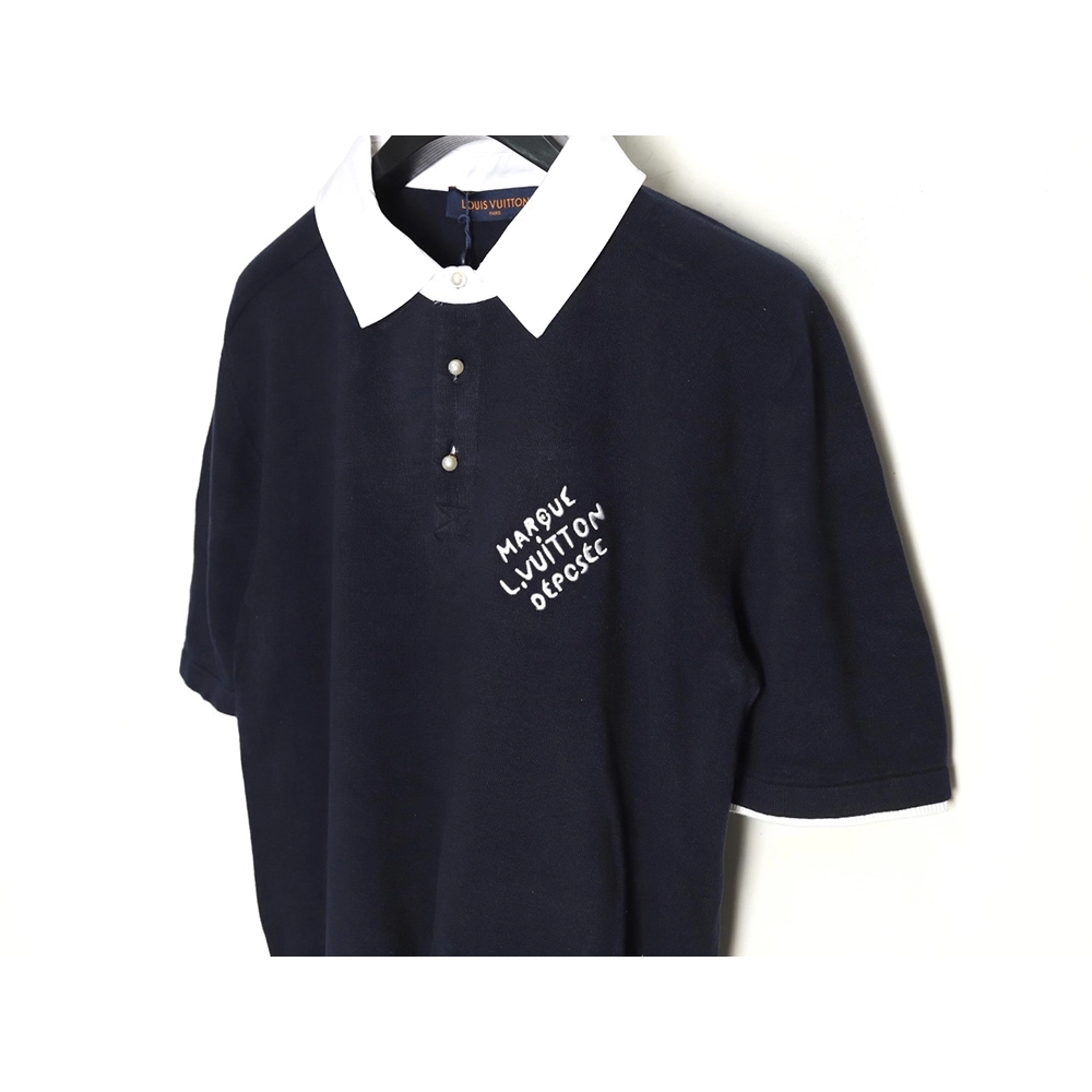 Louis Vuitton Colorblock Signature Polo Short Sleeve T-Shirt,Louis Vuitton