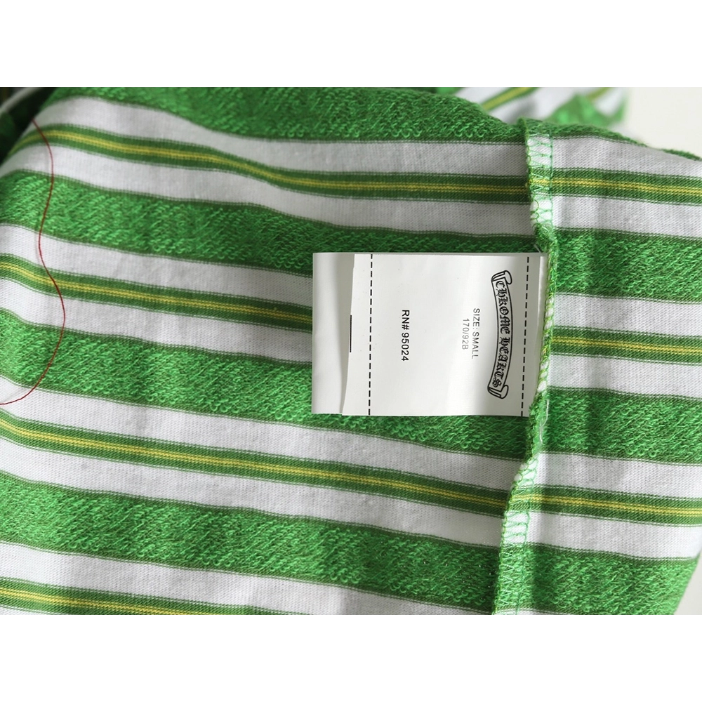 Chrome Hearts Striped Cross Short Sleeve T-Shirt TSK1,Chrome Hearts