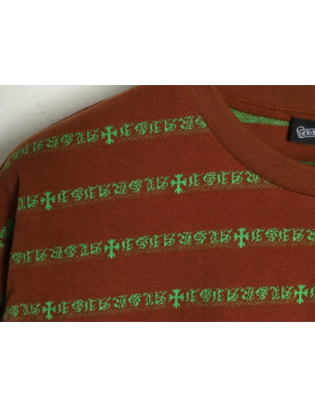 Chrome Hearts Striped Cross Short Sleeve T-Shirt TSK2,Chrome Hearts