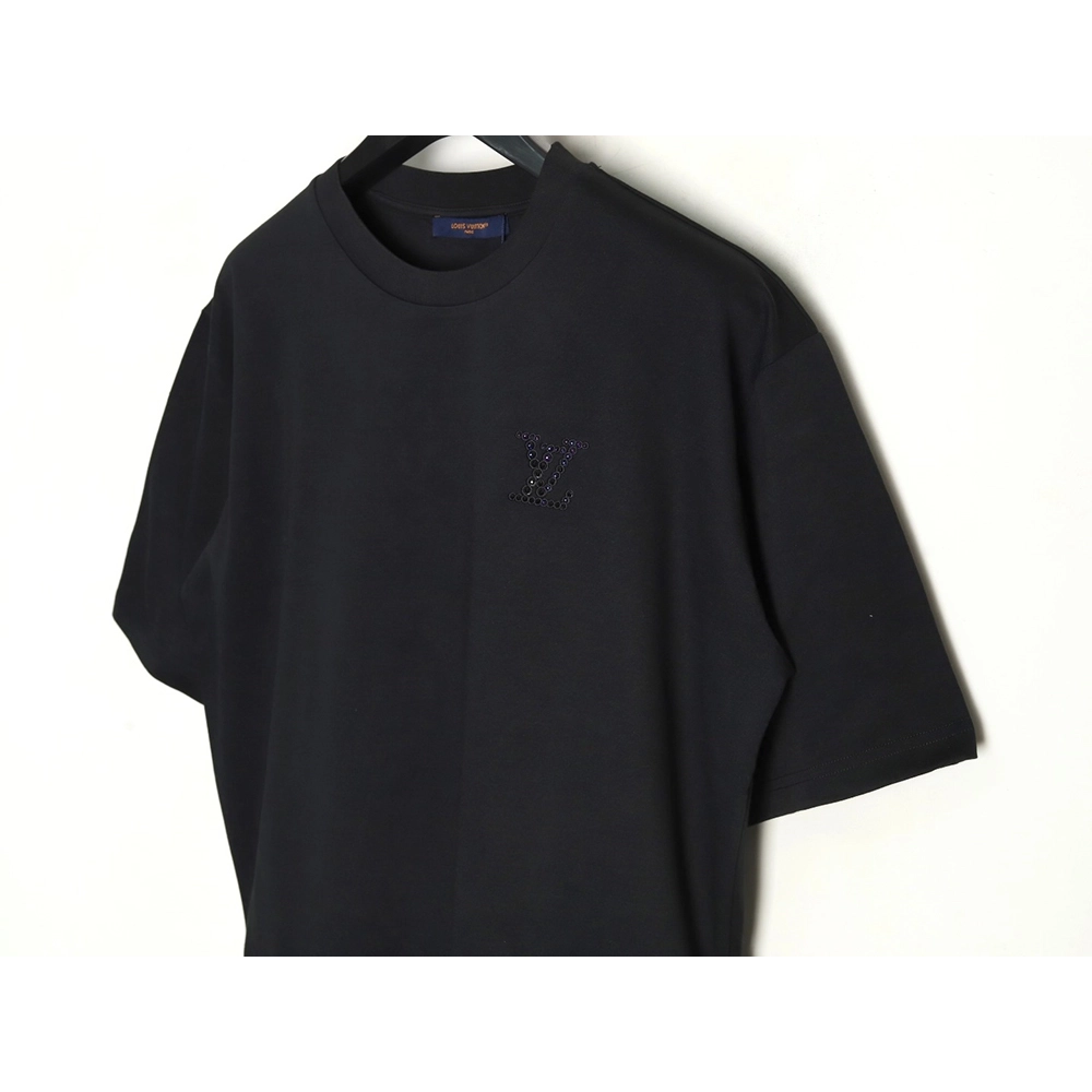 Louis Vuitton rhinestone embellished knitted short-sleeved T-shirt,Louis Vuitton