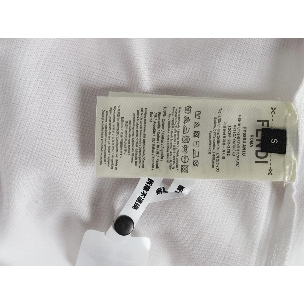 Fendi hardware metal label double F logo short-sleeved POLO shirt,Fendi