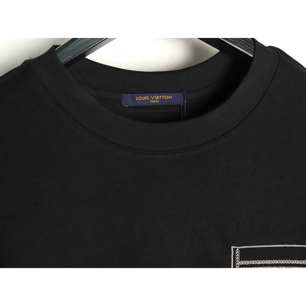 Louis Vuitton Line Fake Pockets Embroidered Short Sleeves TSK1,Louis Vuitton