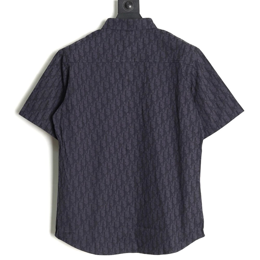 Dior all over print jacquard denim short sleeve shirt tsk1,Dior