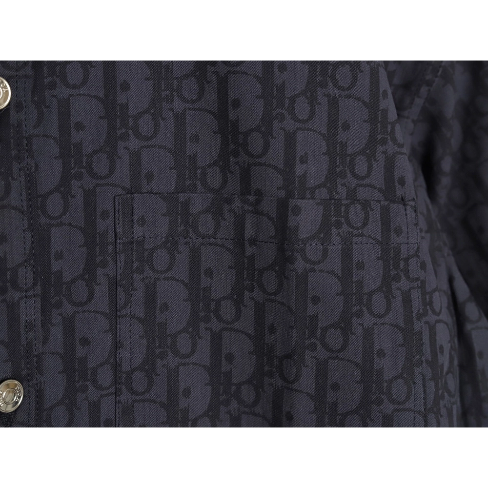 Dior all over print jacquard denim short sleeve shirt tsk1,Dior