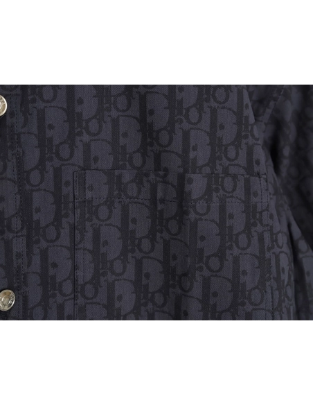 Dior all over print jacquard denim short sleeve shirt tsk1,Dior