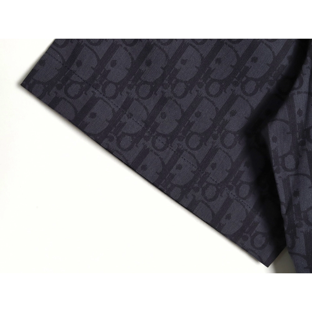 Dior all over print jacquard denim short sleeve shirt tsk1,Dior