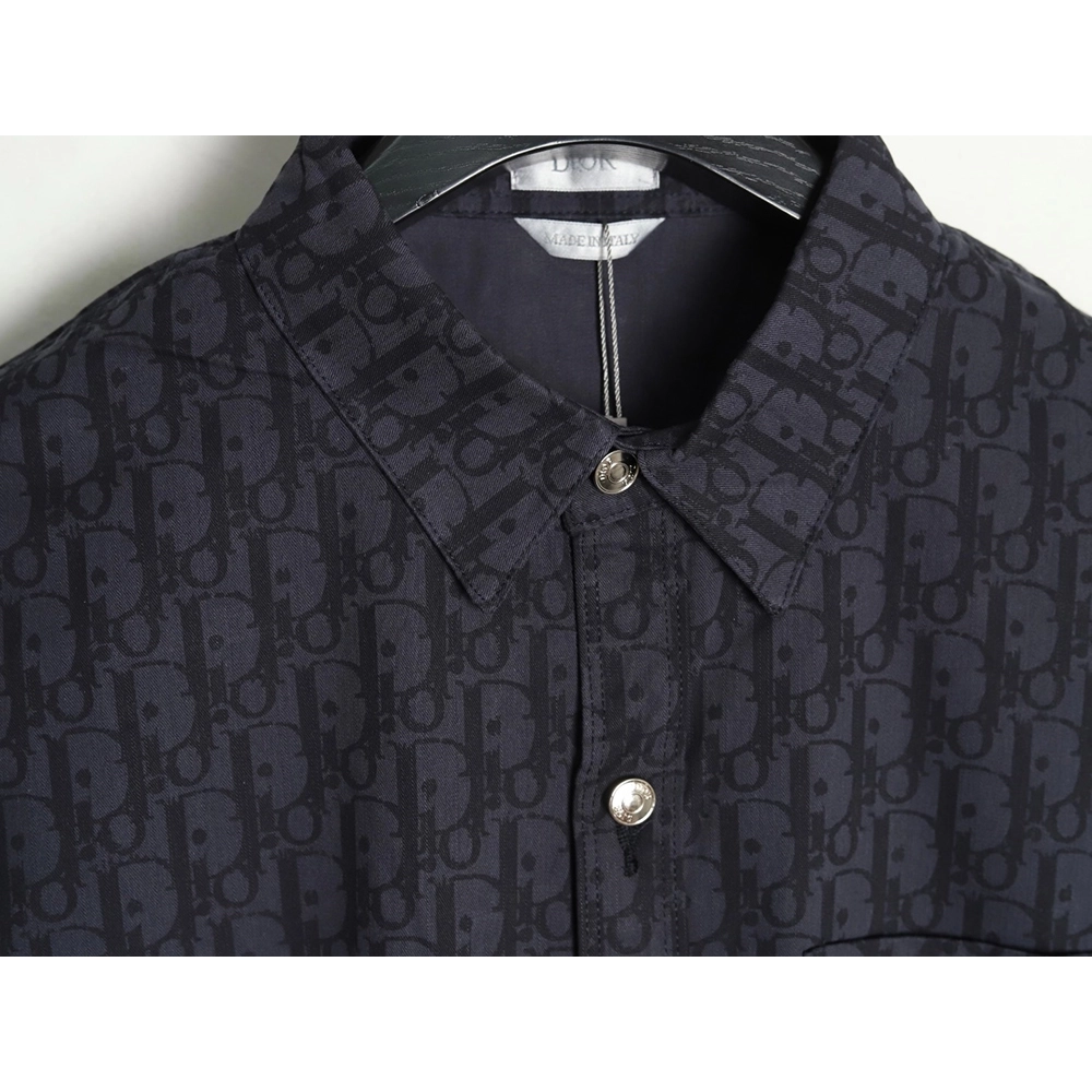 Dior all over print jacquard denim short sleeve shirt tsk1,Dior