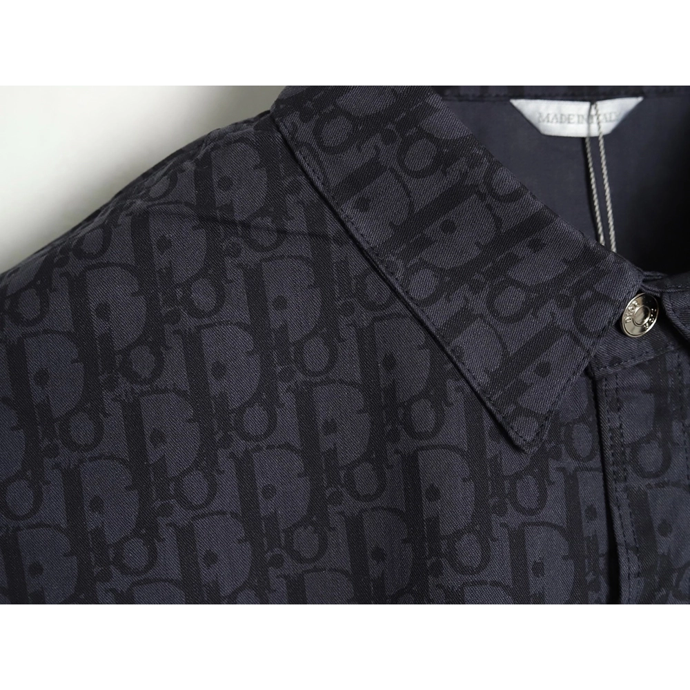 Dior all over print jacquard denim short sleeve shirt tsk1,Dior