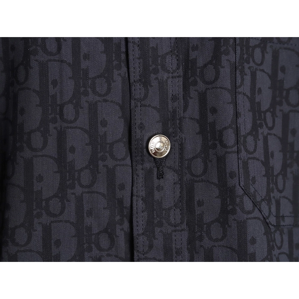 Dior all over print jacquard denim short sleeve shirt tsk1,Dior