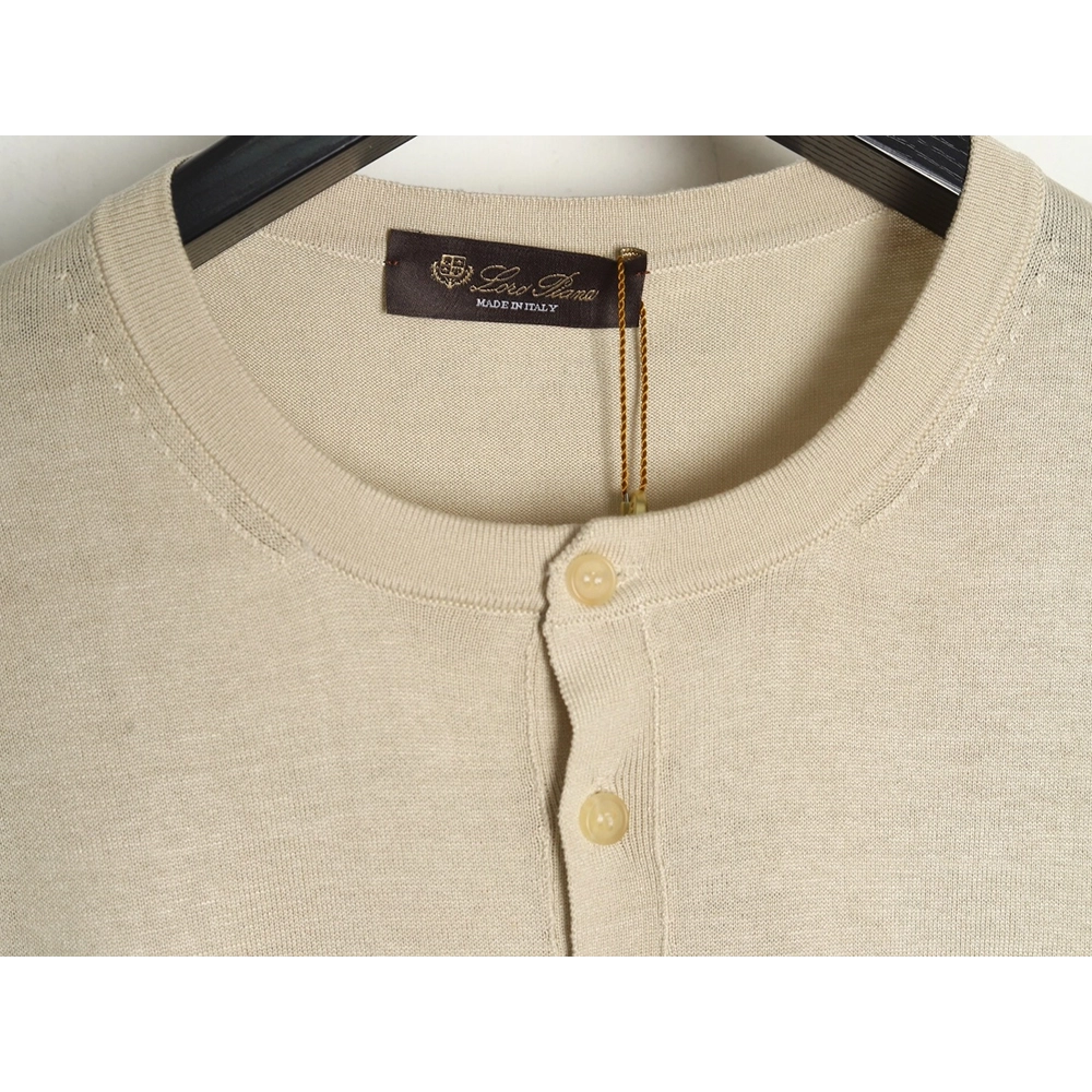 Loro Piana Henley Collar Short Sleeve T-Shirt,Loro Piana