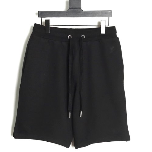 Ami Paris Heart Embroidered Shorts TSK1,Ami