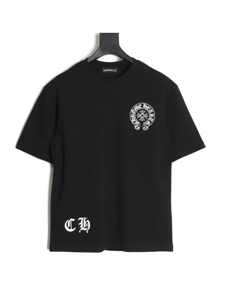 Chrome Hearts ink-dyed horseshoe print short sleeves TSK1,Chrome Hearts