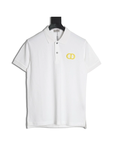 Dior embroidered CD letters Polo short sleeve,Dior