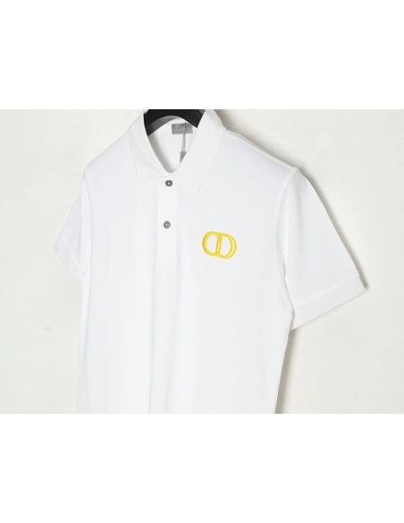 Dior embroidered CD letters Polo short sleeve,Dior