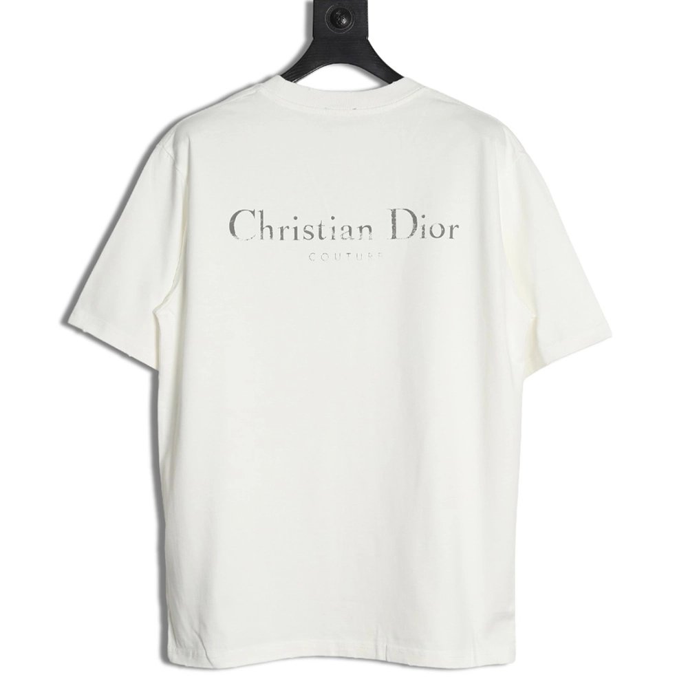Dior washed distressed letter print short sleeves,Dior
