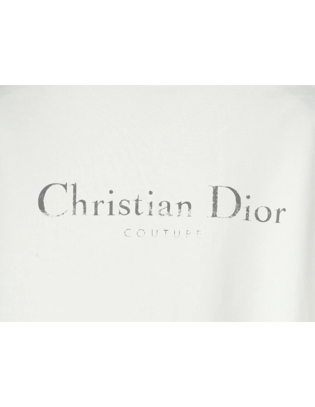 Dior washed distressed letter print short sleeves,Dior