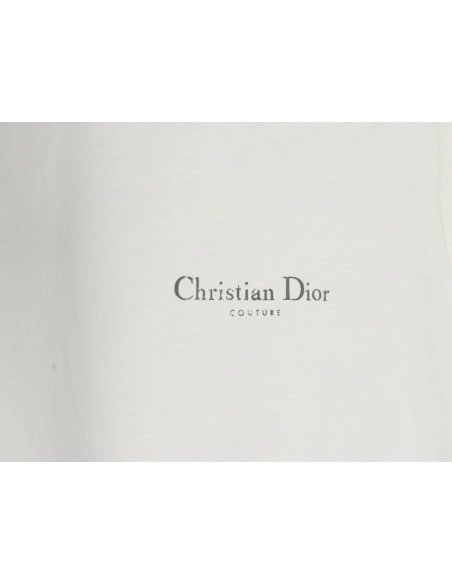 Dior washed distressed letter print short sleeves,Dior