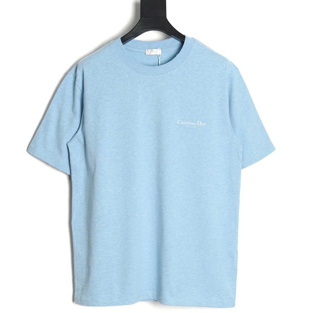 Dior washed distressed letter print short sleeves TSK1,Dior