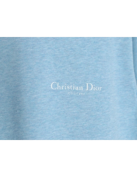 Dior washed distressed letter print short sleeves TSK1,Dior